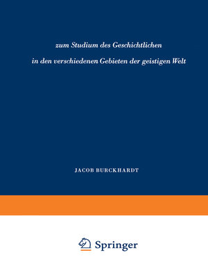 cover image of zum Studium des Geschichtlichen in den verschiedenen Gebieten der geistigen Welt